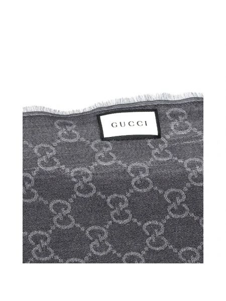 Bufanda de seda retro Gucci Vintage gris