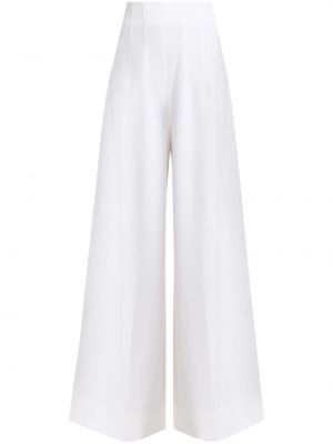 Pantaloni plisate Staud alb