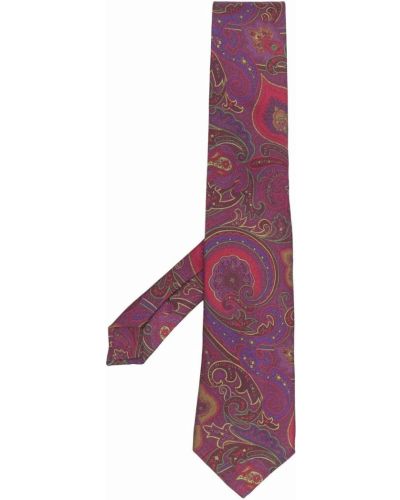 Corbata de cachemir con estampado de cachemira Etro violeta