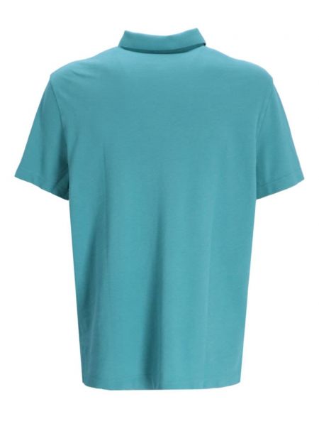 Raštuotas medvilninis polo marškinėliai Armani Exchange mėlyna