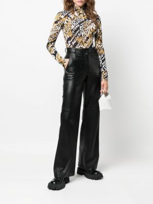 Bluzka z nadrukiem Versace Jeans Couture czarna