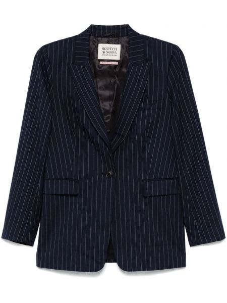 Stribet uld blazer Scotch & Soda blå