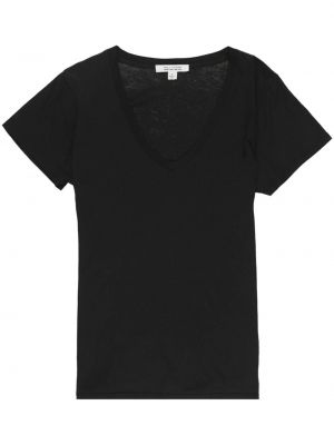 T-shirt mit v-ausschnitt Nili Lotan schwarz