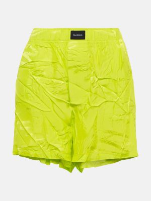 Pantaloni scurți din jacard Balenciaga galben