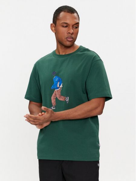 Relaxed fit marškinėliai New Balance žalia