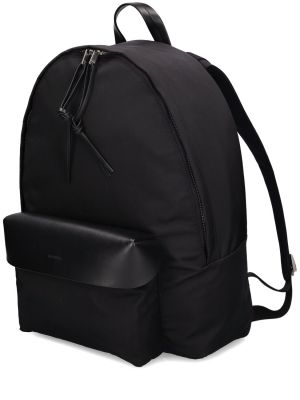 Nylonový kožený batoh Jil Sander čierna