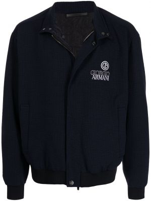 Brodert lang jakke Giorgio Armani blå