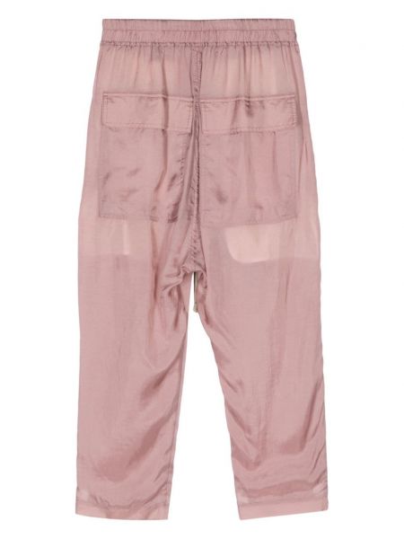 Průsvitné kalhoty Rick Owens růžové