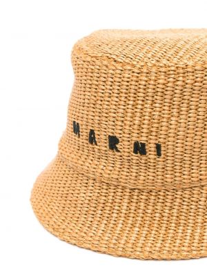 Mütze mit stickerei Marni braun