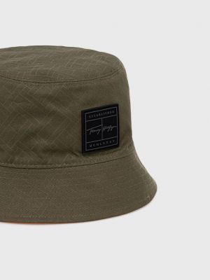 Pamučni šešir Tommy Hilfiger zelena