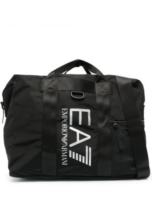 Чанта с принт Ea7 Emporio Armani черно