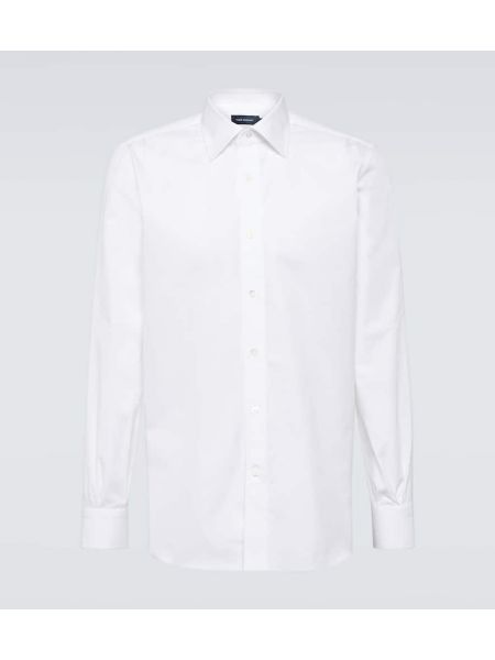 Памучна риза Thom Sweeney бяло