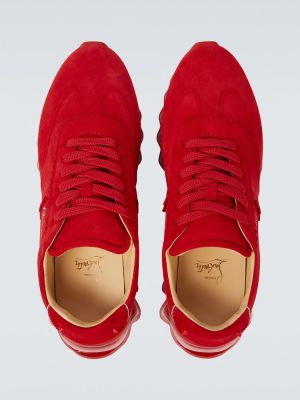 Sneakerși din piele de căprioară Christian Louboutin roșu
