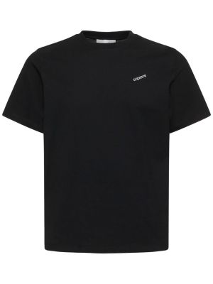 Camiseta de algodón de tela jersey Coperni negro
