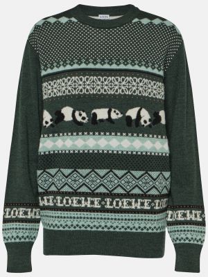 Жаккардовый шерстяной свитер Loewe