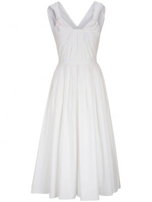 Kleid mit plisseefalten Alexander Mcqueen weiß