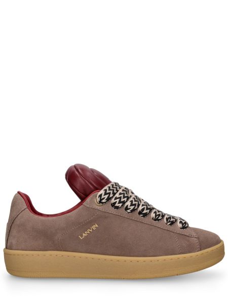 Sneakers i mocka Lanvin brun