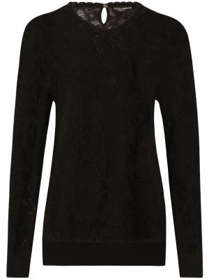 Przezroczysta bluzka Dolce And Gabbana czarna