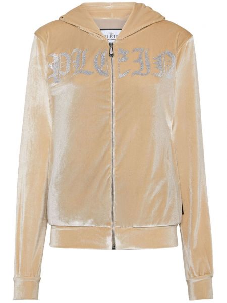 Velours langes sweatshirt Philipp Plein beige