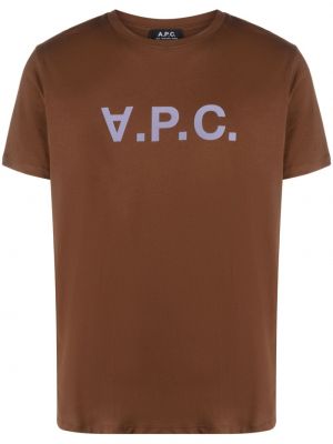 T-shirt A.p.c. marron