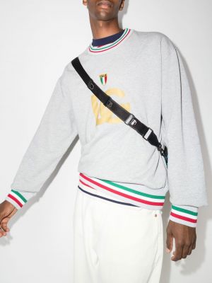 Džemperis bez kapuces ar apdruku Dolce & Gabbana pelēks