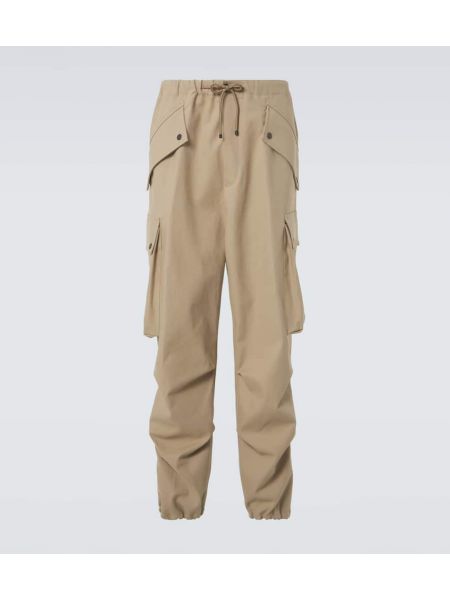 Bomuld cargobukser Dries Van Noten beige