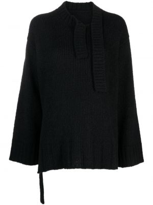 Pleten pulover Yohji Yamamoto črna