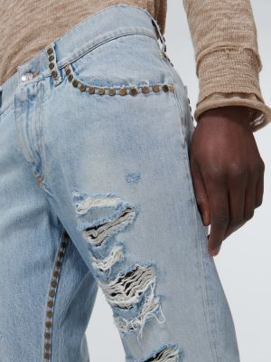Skinny džíny s oděrkami Dolce&gabbana modré