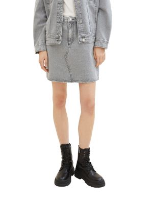 Džínsová sukňa Tom Tailor Denim sivá