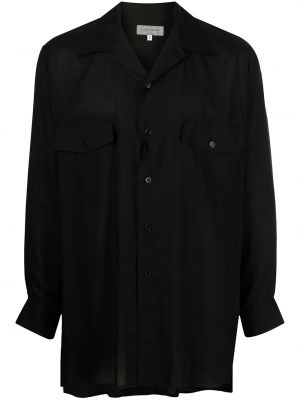 Camisa con bolsillos Yohji Yamamoto negro