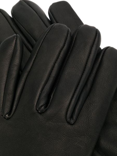 Rękawiczki skórzane Orciani czarne