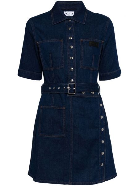 Kleid mit kragen aus baumwoll Ports 1961 blau
