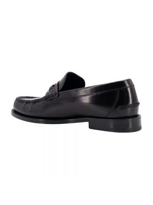 Loafers de cuero Versace negro