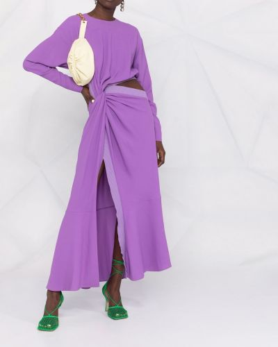 Vestido midi manga larga Stella Mccartney violeta