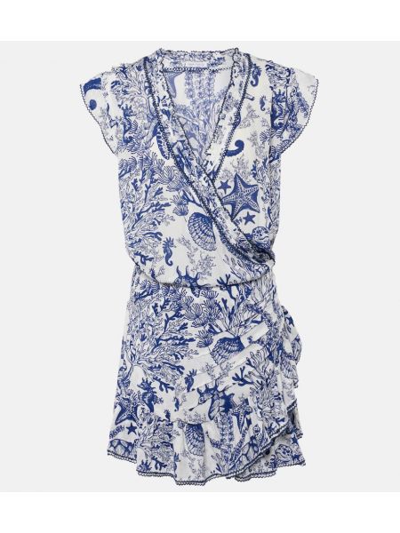 Kleid mit print Poupette St Barth blau