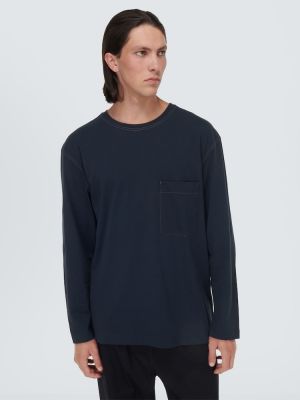 Camiseta de algodón Lemaire azul