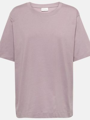Jersey t-shirt aus baumwoll Dries Van Noten lila