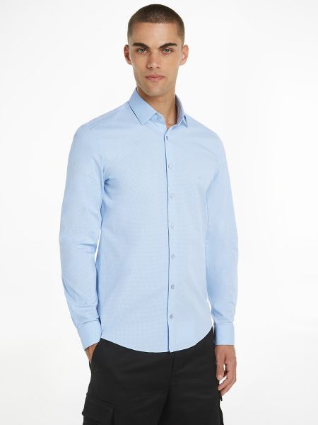 Camisa slim fit con estampado con estampado geométrico Calvin Klein