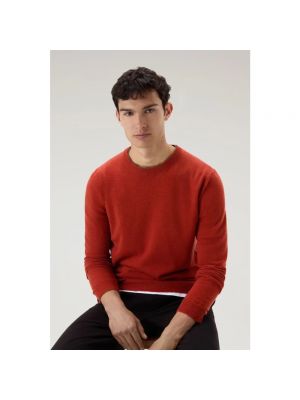 Jersey de lana de lana merino de tela jersey Woolrich rojo