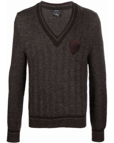 Jersey con escote v de tela jersey Gucci Pre-owned marrón