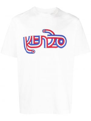 Pamučna majica s printom Kenzo bijela