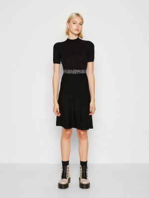 Черное трикотажное платье Karl Lagerfeld