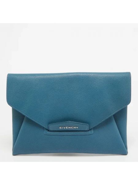 Kopertówka skórzana Givenchy Pre-owned niebieska