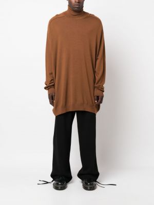 Sweter wełniany Société Anonyme brązowy