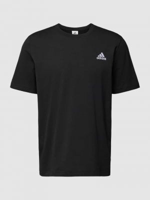 Czarna koszulka z nadrukiem Adidas Sportswear