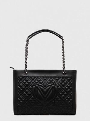 Черная сумка шоппер Love Moschino