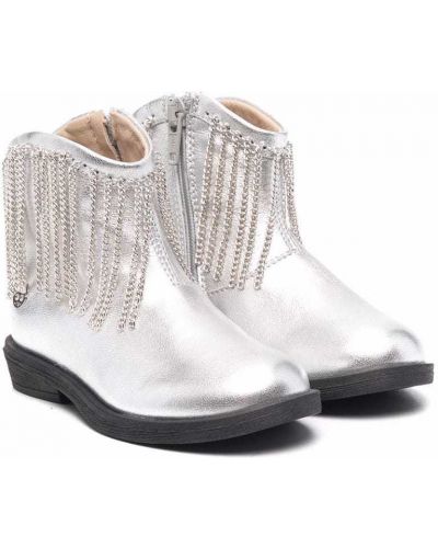 Ankle boots srebrne Florens
