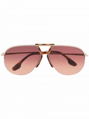 Victoria Beckham Eyewear lunettes de soleil à monture aviateur oversize - Marron