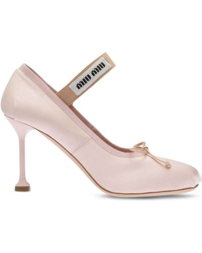 Satin pumps Miu Miu pink