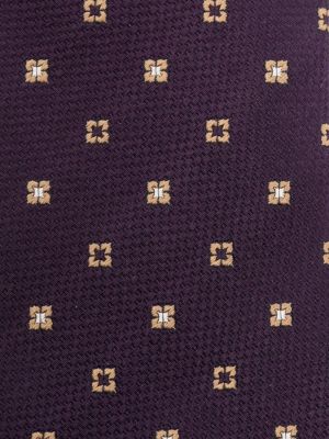 Jacquard seiden krawatte Brunello Cucinelli lila